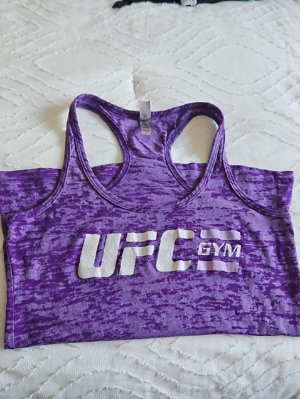 Women's Purple Burnout UfC Gym Racerback  Tank